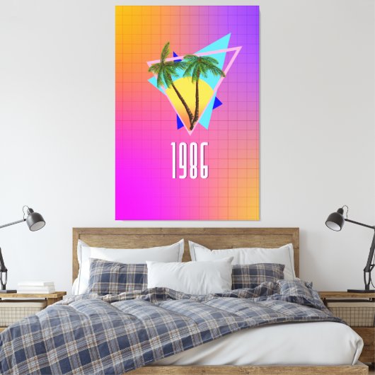 tropisch paradijs van 1986 canvas afdruk (Insitu (Slaapkamer))