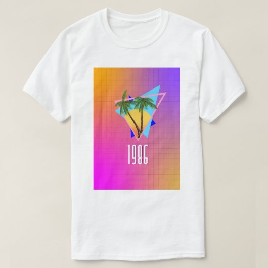 tropisch paradijs van 1986 t-shirt (Design voorkant)