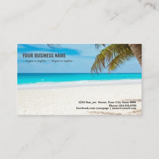 Tropisch paradijs visitekaartje (Achterkant)