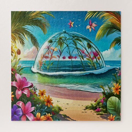 Tropisch Paradijs voor kinderen Legpuzzel (Verticaal)