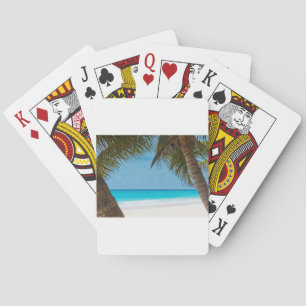 Tropisch Paradijs Water Strand Zand Surf Bestemmin Speelkaarten