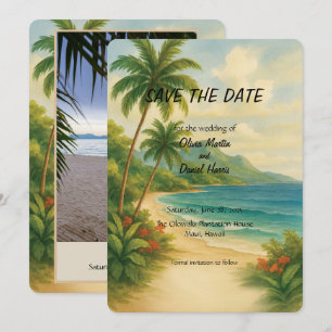 Tropisch Paradijs Waterverf Save the Date