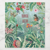 Tropisch paradijs wijn etiket (Enkel label)