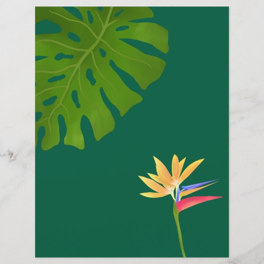 Tropisch Paradijs Wit Blank (Achterkant)