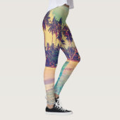 Tropisch paradijs: zee, hotel, strand. leggings (Rechts)