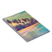 Tropisch paradijs: zee, hotel, strand. notitieboek (Rechterzijde)