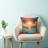 Tropisch paradijs zonsondergang kussen (Stoel)