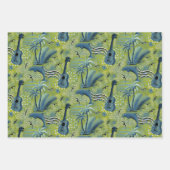 Tropisch paradijsblauw groen inpakpapier vel (Voorkant 2)