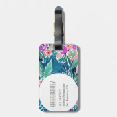 Tropisch paradijse zeemacht bagagelabel (Achterkant verticaal)