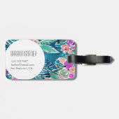 Tropisch paradijse zeemacht bagagelabel (Achterkant horizontaal)