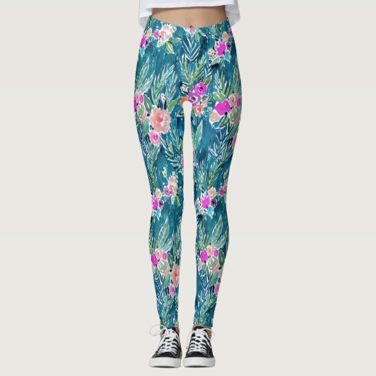 Tropisch paradijse zeemacht leggings (Voorkant)