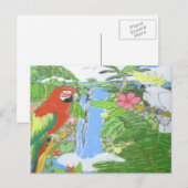 Tropisch paradijselijk Briefkaart (Voorkant / Achterkant)
