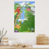 Tropisch paradijselijk Poster (Keuken)