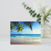 Tropisch paradijsstrand briefkaart (Staand voorkant)
