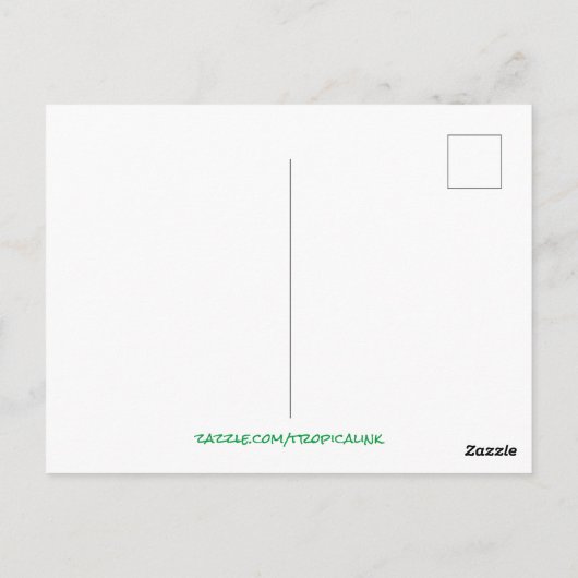 Tropisch paradijsstrand briefkaart (Achterkant)