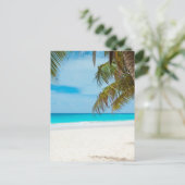 Tropisch paradijsstrand briefkaart (Staand voorkant)