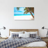 Tropisch paradijsstrand canvas afdruk (Insitu (Slaapkamer))