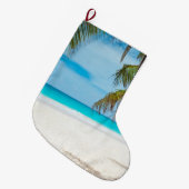 Tropisch paradijsstrand grote kerstsok (Voorkant (Hangend))