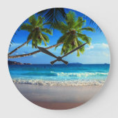 Tropisch paradijsstrand grote klok (Voorkant)