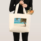 Tropisch paradijsstrand grote tote bag (Voorkant (product))