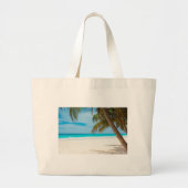 Tropisch paradijsstrand grote tote bag (Voorkant)