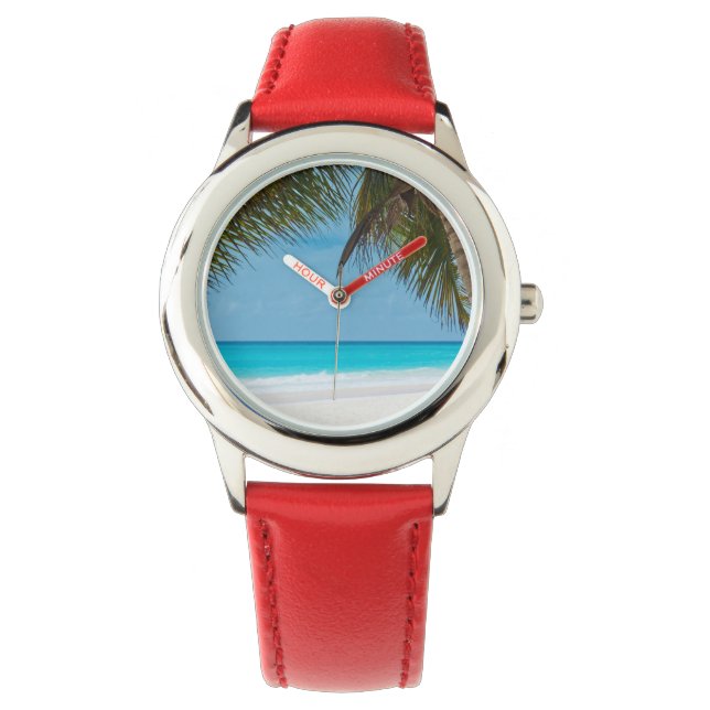 Tropisch paradijsstrand horloge (Voorkant)