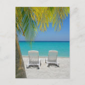 Tropisch paradijsstrand in het Caribisch gebied Briefkaart (Voorkant)