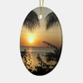 Tropisch paradijsstrand keramisch ornament (Links)