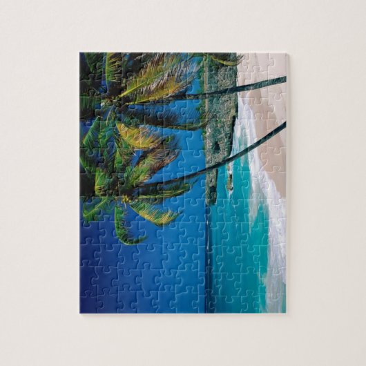 Tropisch paradijsstrand legpuzzel (Verticaal)