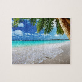 Tropisch paradijsstrand legpuzzel