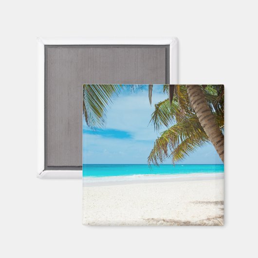 Tropisch paradijsstrand magneet (Voorkant / Achterkant)