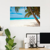 Tropisch paradijsstrand poster (Thuiskantoor)