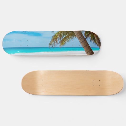 Tropisch paradijsstrand skateboard (Horizontaal)