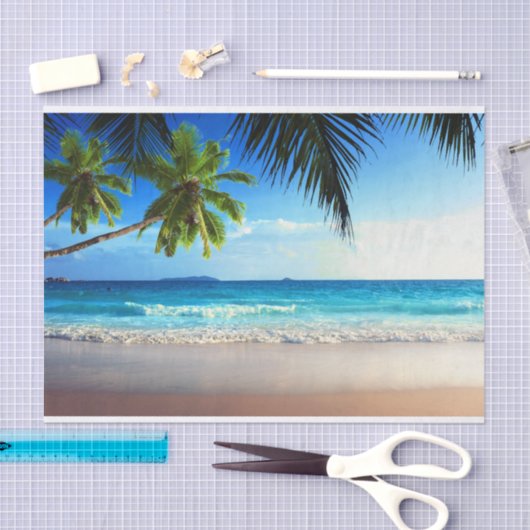 Tropisch paradijsstrand tissuepapier (Craft)