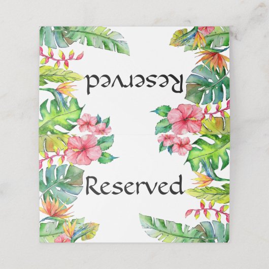 Tropisch paradijsthema plaatskaartje (Buitenkant ongevouwen)