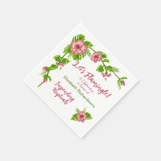 Tropisch paradise Floral Design Napkin Servet (Hoek)