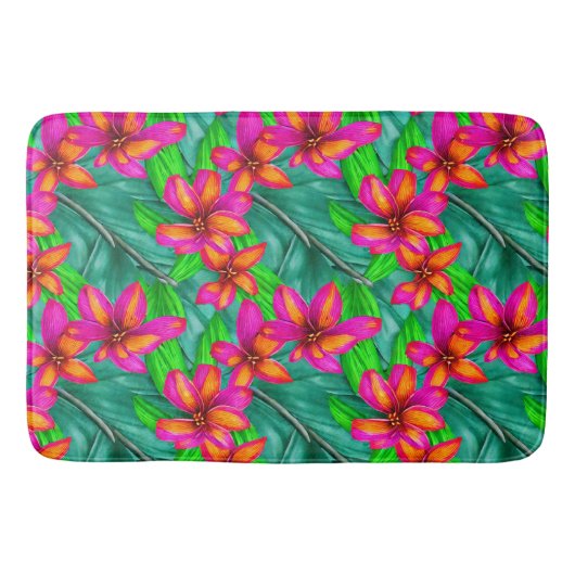 Tropisch paradise Floral Pattern Badmat (Voorkant)