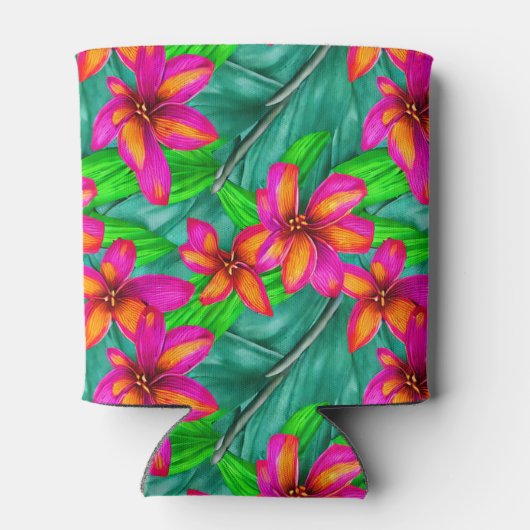 Tropisch paradise Floral Pattern Blikjeskoeler (Achterkant)