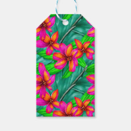 Tropisch paradise Floral Pattern Cadeaulabel