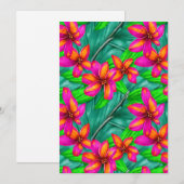 Tropisch paradise Floral Pattern Feestdagenkaart (Voorkant / Achterkant)