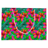 Tropisch paradise Floral Pattern Groot Cadeauzakje (Achterkant)