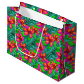 Tropisch paradise Floral Pattern Groot Cadeauzakje (Voorkant Gekanteld)