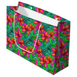 Tropisch paradise Floral Pattern Groot Cadeauzakje
