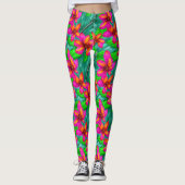 Tropisch paradise Floral Pattern Leggings (Voorkant)