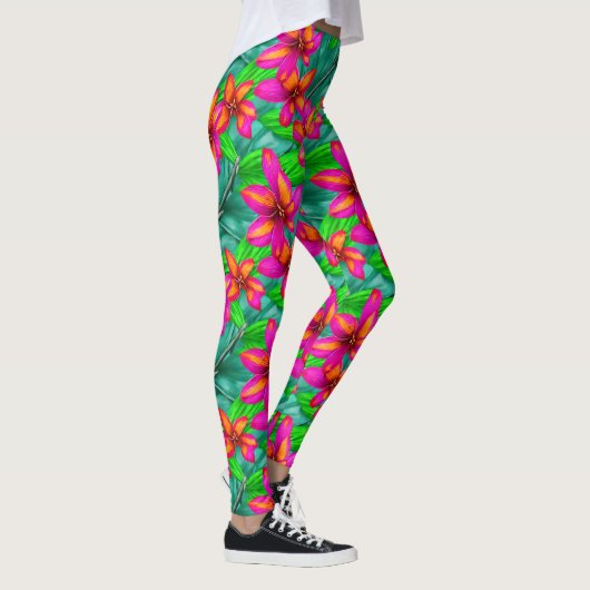 Tropisch paradise Floral Pattern Leggings (Rechts)