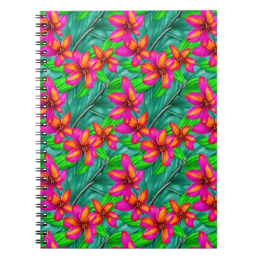 Tropisch paradise Floral Pattern Notitieboek (Voorkant)