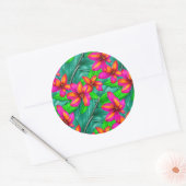 Tropisch paradise Floral Pattern Ronde Sticker (Envelop)