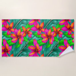 Tropisch paradise Floral Pattern Strandlaken