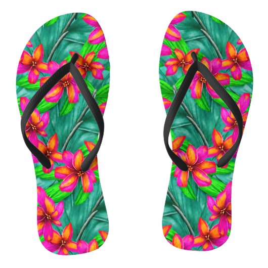 Tropisch paradise Floral Pattern Teenslippers (Voetbed)