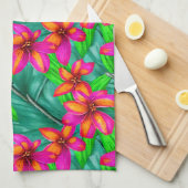 Tropisch paradise Floral Pattern Theedoek (Quarter Fold)